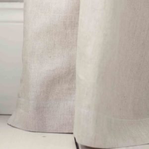 Relaxed Denim Natural Linen Blackout Curtains